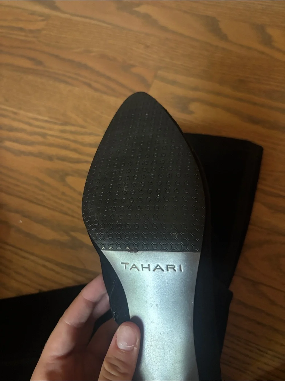 Tahari Black Over-the-Knee Suede Boots with Low Kitten Heel size 8